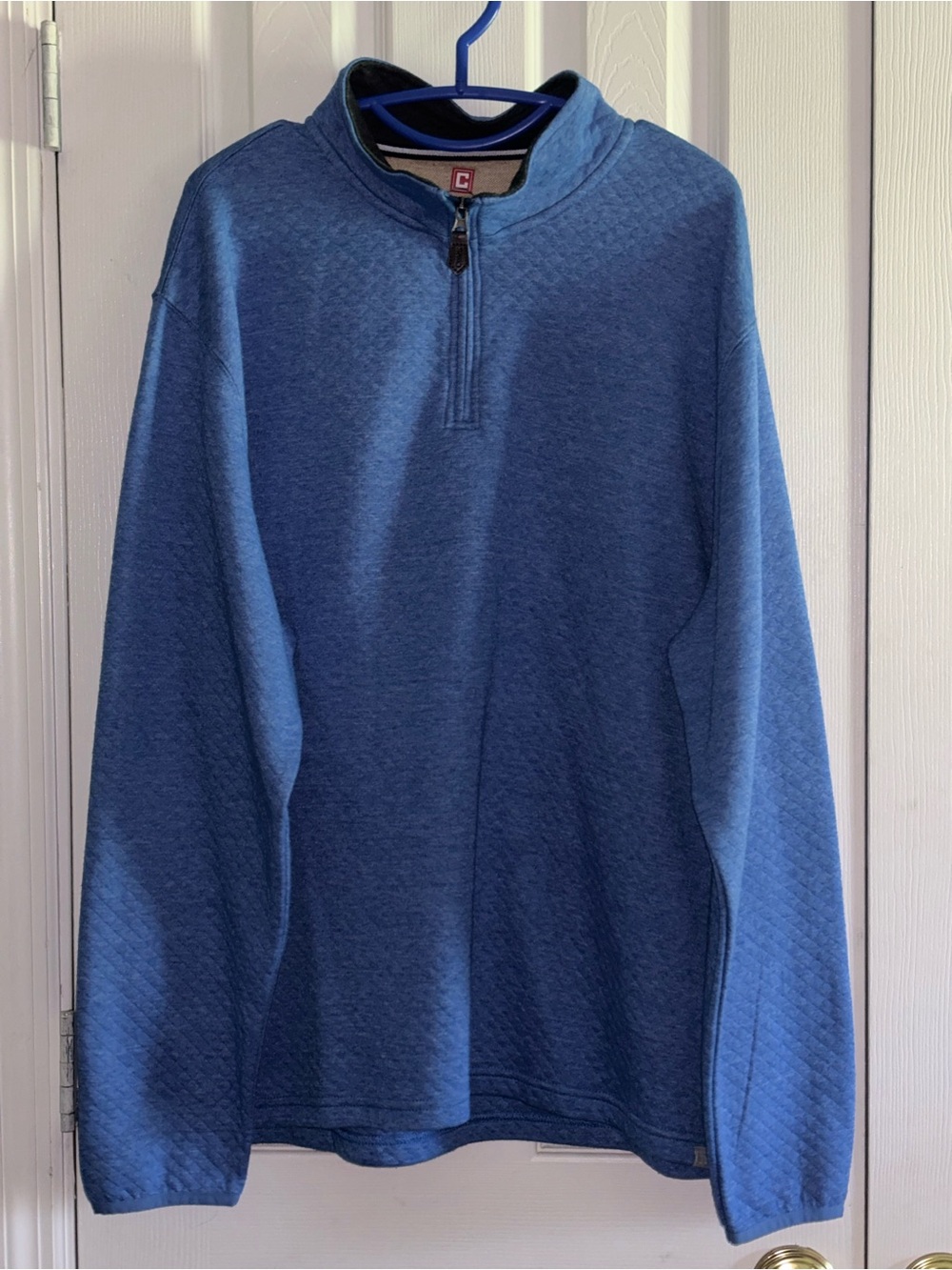 Chaps Men's Blue Quarter-Zip Pullover Sweater